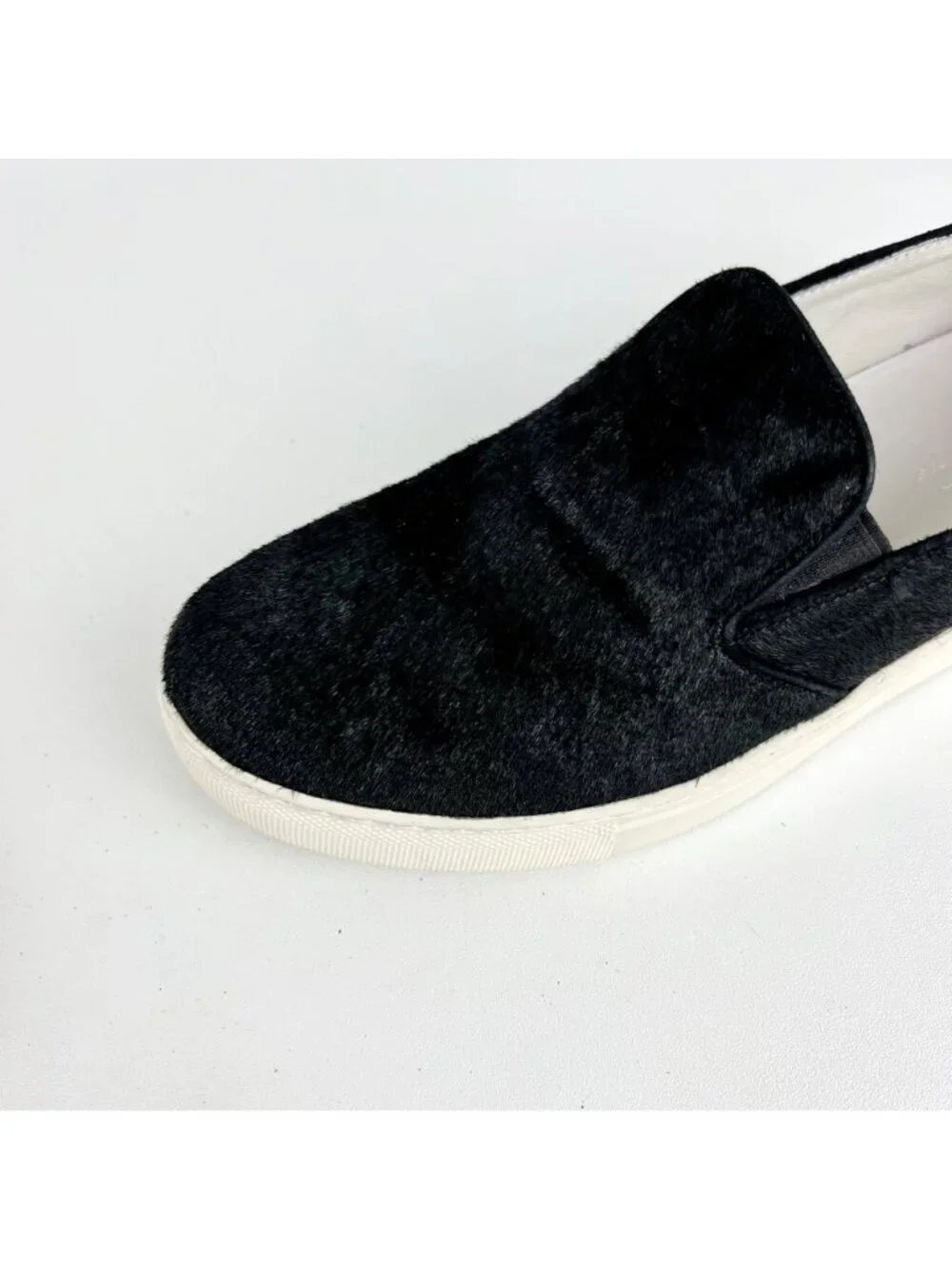 Kenneth Cole King Womens Sneaker Black Haircalf Fashion Slip On Shoes size 8